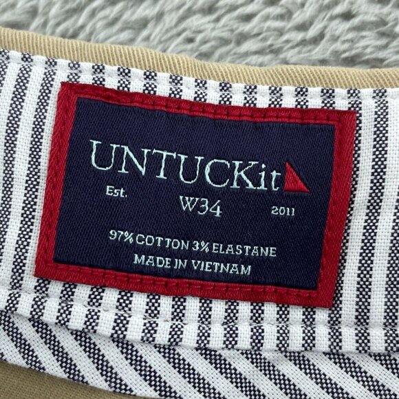 Untuckit St. Vincent Tan Shorts W34 Cotton & Elastane 4544 - Picture 4 of 10